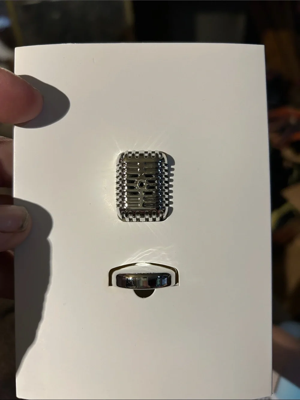 Kikkerland Mini Retro Microphone - Chrome Silver